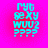 Pixelated cyan text on a pink gradient background with four of question marks at the bottom, displayed in a of four identical