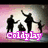 Silhouettes of four figures against a pink and gray gradient background, with text overlays changing from 'Coldplay' to 'Vivo by Vido'.