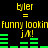 Yellow text and green bars on black background with repeated 'tyler' labels above each bar sequence.