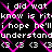 Pixelated text repeats across a black background with pink diamond lattice overlay, showing phrases like 'i did not know is rit' and 'i hope he'll understand' in white block letters.