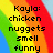 Pixelated text on a rainbow gradient background with four quadrants, two containing black text and one repeating 'haha' in the lower-left.