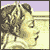 A pixelated animation of a woman with styled hair in a light dress, showing sequential movement of her head, arm, and hand across nine