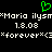 Green pixelated heart symbol above repeated white text on black background with date and emoticon elements.