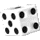 Six white dice with black pips displayed in a , each showing different face combinations against a gray background
