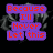 Pixelated text blocks in purple, green, and pink with dark smoke-like backgrounds on a black canvas.