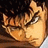 Pixelated anime-style character face with dark hair and intense expression, next to black background with white text reading 'Anime IM' and 'COM'