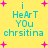Yellow background with cyan text reading 'i HeArT YOU chrsitina' and pink plus signs, showing animation changes in star positions across frames.