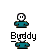 Pixelated character with white face and teal shirt in multiple poses including raised arms, speech bubble text, and varied facial expressions.