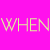 A static image of a bright pink background with yellow text arranged in three lines, displaying the phrase "WHEN I NEED YOU THE MOST YOU WALK AWAY".