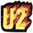 Static pixel art icon featuring bold yellow numerals '12' with fiery red-orange gradient accents and dark outlines against a black background.