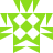 Green and white pixelated geometric pattern with four white diamond shapes arranged in a square grid on a green background, surrounded by green triangular extensions.