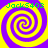 Four identical spiral patterns arranged in a with purple and yellow colors and green text reading "JockS403" at each corner