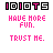 Pixelated text and symbols in black, white, and pink on a white background with two distinct states showing different symbol fills.