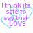 Pixelated text in purple and cyan over a white background with light blue heart outlines and faint colored dots.