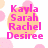 Pixelated image with pink text listing names on left and 'BSFLAAF <3' on right, surrounded by pastel circles.