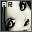 Pixelated icon with 'AR' text, black curved shapes on light background, and a small dark object; animation shows subtle changes in the top-right shape.