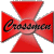 Red cross-shaped icon with black text reading "Crossmen" overlaid on the horizontal arm, set against a gray background.