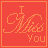 A 3x2 contact sheet of five animated frames showing a red background with orange text "I Miss You" in varying states of pixelated animation.