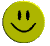 Animated contact sheet of a yellow smiley face icon rotating through multiple angles and orientations across 18 frames.