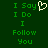 Green pixelated text on dark green background with white heart symbol replacing 'I' in 'I Say I Do'.