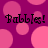 Purple background with pink circles and repeated 'Babble! Babble!' text in black pixelated font.