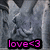 Pixelated grayscale image of a figure with flowing hair and a blurred background, overlaid with a black rectangular bar containing pink text.