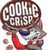 A pixelated image of a character holding a large 'Cookie Crisp' cereal box with scattered cookies around, accompanied by red text reading 'Cookie Crisp?' and 'Ru cereal!?' on separate