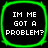 Four identical square with rounded corners, each containing white pixelated text on a black background, bordered by a bright green glowing outline