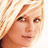 Three 48x48 pixel frames of a blonde woman's face in an animated contact sheet with gray background transparency.