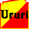 Animated sequence of red and yellow geometric shapes with black text and eagle symbols, transitioning between fragmented and cohesive forms.