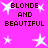 Pixelated text and star shapes on a bright pink background with no visible motion changes.