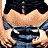 Animated contact sheet showing a woman in black lace corset and blue jeans with visible midriff, transitioning from lifted jeans to fully exposed torso across six frames.
