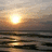 A split-screen image with a sunset over water on the left and yellow background text on the right.