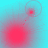 Four- shows red circular shapes on cyan background with dotted lines connecting them, forming a dynamic pattern