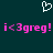 Pixelated heart symbol above repeated pink text on dark teal background.