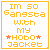 Pixelated text reads "IM SO Gangsta with MY *HOBO* jacket" in yellow and orange on white background, framed by thin yellow border.