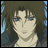 Pixelated anime-style character with brown hair and blue eyes, next to black background with white text reading "AnimeIM" and "com".