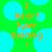 Green background with cyan circles and orange text reading "I Heart Tyler Belding !" in pixelated font.