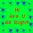 Green background with blue star-like patterns and red text reading "Hi Are U All Right" in two identical vertical