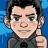 Pixelated cartoon-style portrait of a person with dark hair, light skin, and a dark shirt against a blue background, giving a thumbs-up gesture.