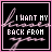 A contact sheet of 18 animated frames showing a text-based icon with changing pink and white lettering on black background, arranged in a 5x4 grid with one empty space.