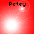 Red background with four showing 'PeteY' text and white light effects changing