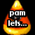 Animated candy corn icon with text overlays and a smiling face, featuring orange and yellow gradient, black background, and '08' text.