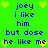 Green background with blue text and yellow hearts, repeating 'joey i like him but dose he like me' in two