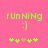 A pink background displays green text reading 'rUnNiNg' above a colon and smiley face, with five green and brown star-like shapes below.