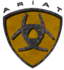 Animated sequence of a shield-shaped icon with a brown background and dark gray border, displaying changing abstract line patterns.