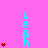 A static image with a bright pink background displays the name "Leah" in cyan vertical text, accompanied by red heart symbols in varying quantities.