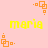 Pixelated yellow text 'maria' appears on a light pink background with orange square patterns. The design is static and repetitive across the image.
