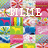 Pixelated collage of colorful square icons with 'FILLE' text overlay in white block letters on a pinkish background.