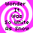 Four identical display a pink and white spiral background with black text reading "Wonder It Was So White As Snow" in pixelated font